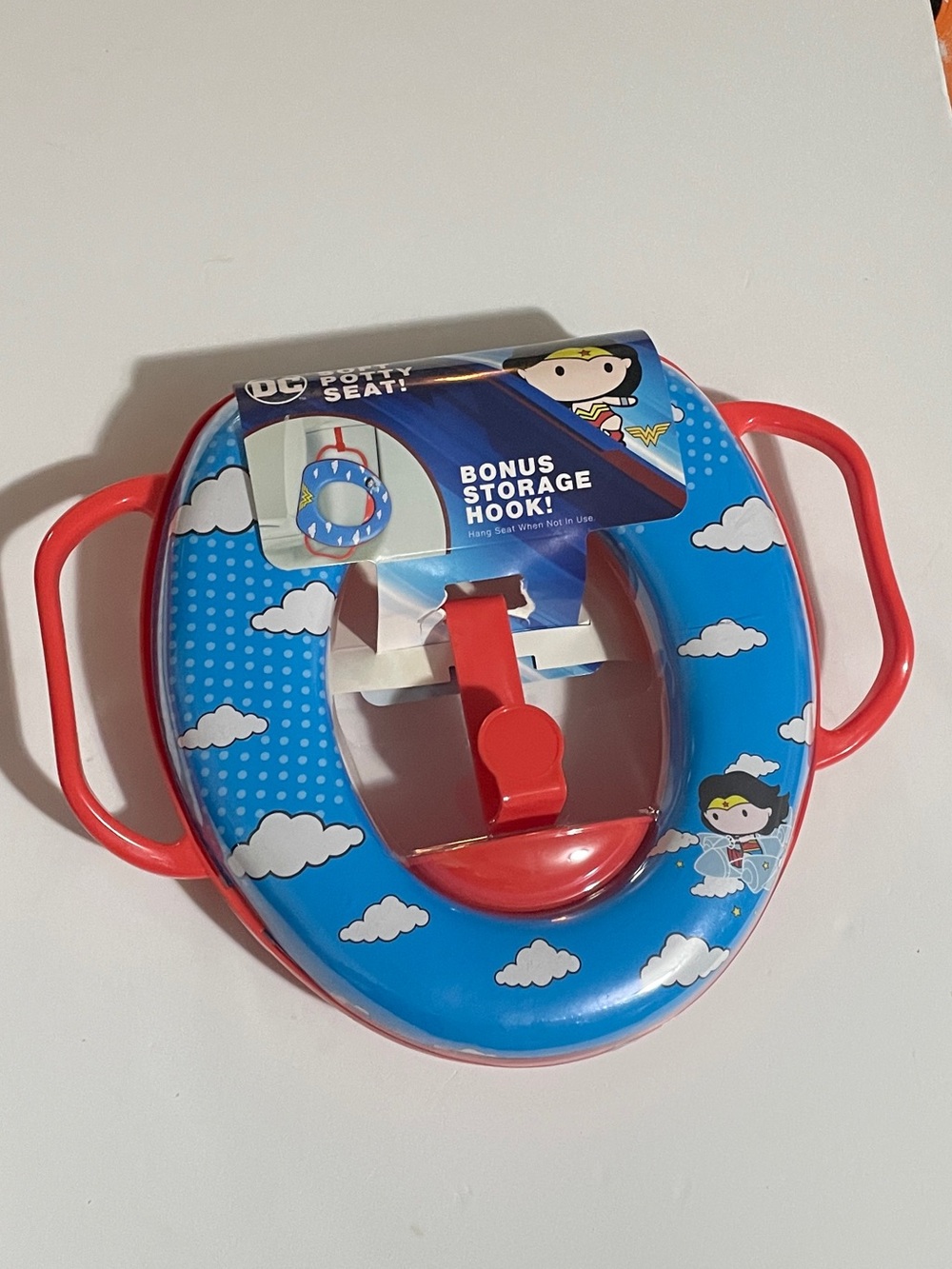 Wonder Woman Kids' Travel Toilet Seat - Blue with Clouds